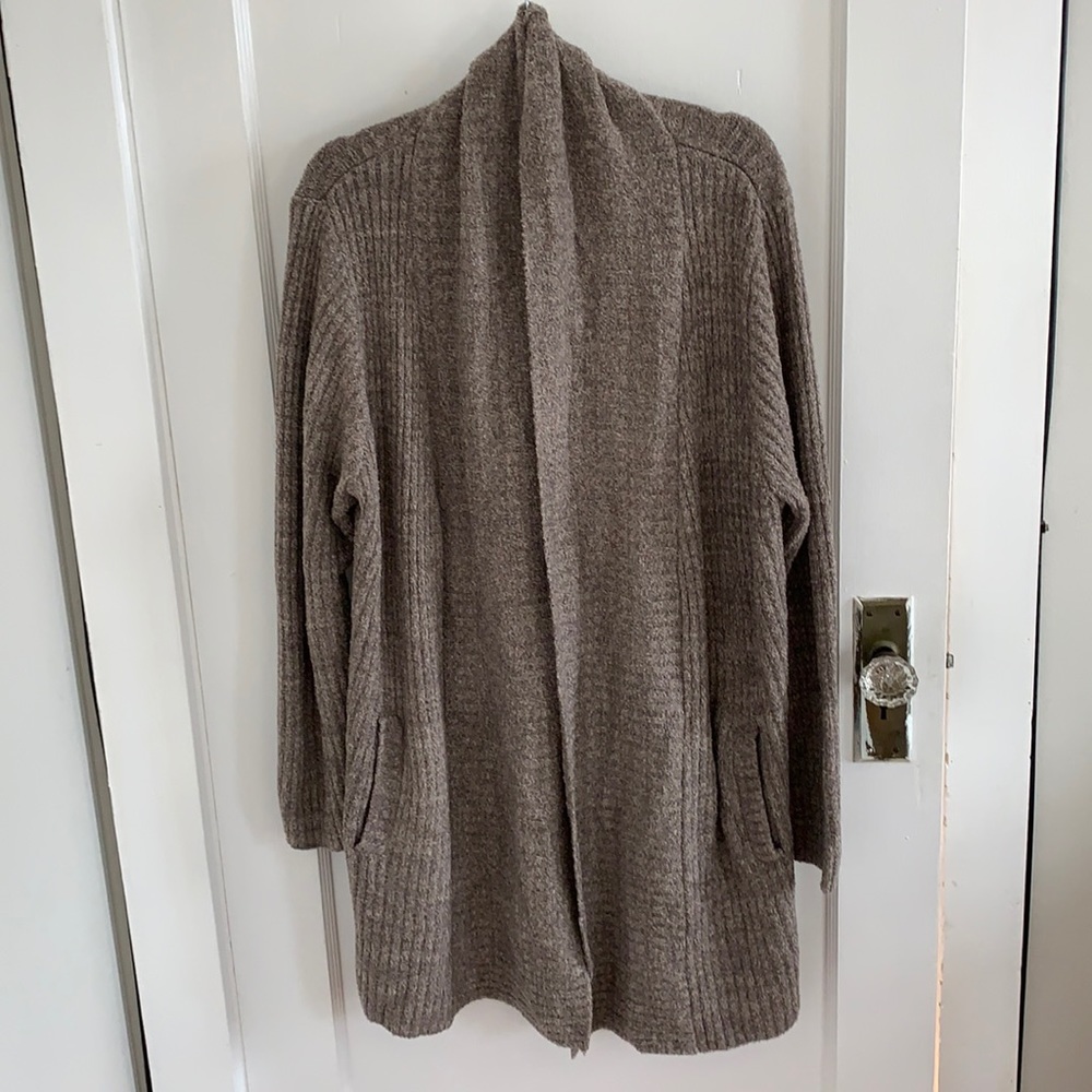 Barefoot Dreams Cozychic Lite Taupe Sweater NWOT